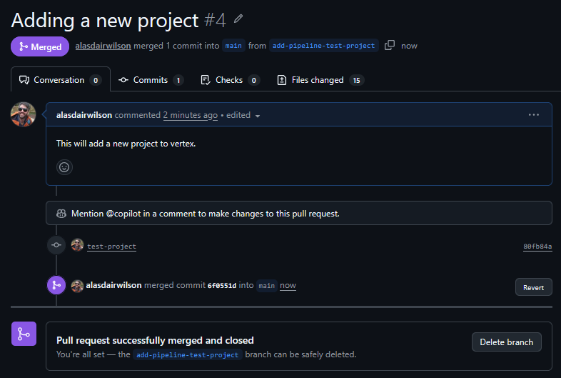 The merged pull request